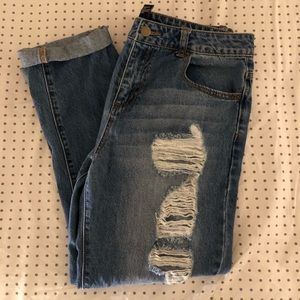 Ripped Boyfriend Jeans